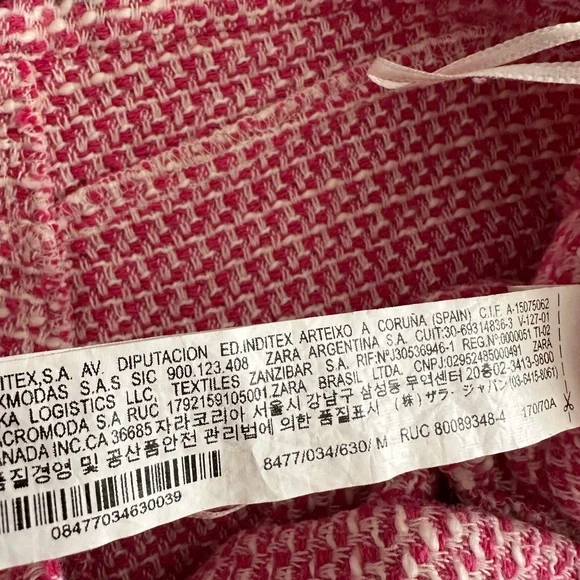 Zara Pink Tweed Women Shorts - Picture 10 of 11